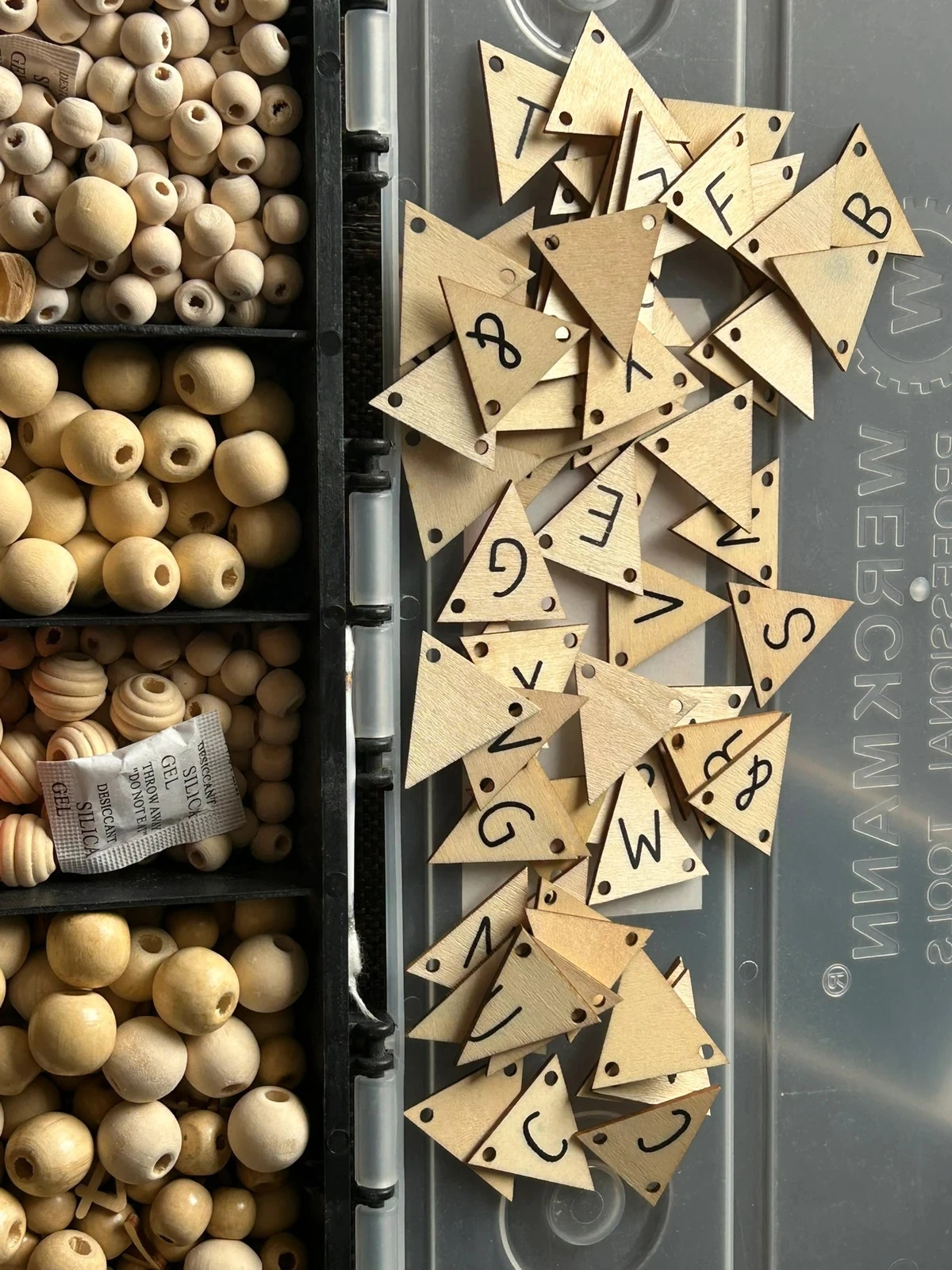 Cajas muy grandes de cuentas de madera para manualidades creativas – photo 9